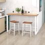 24.5-Inch Set of 2 Saddle Stools Bar Stools with Footrests for Kitchen Island - Image 1