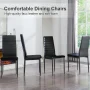 SESSLIFE Dining Chairs Set of 4, PU Leather Kitchen Chairs with Padded High Back for Kitchen Living Room Restaurant,Black(Only 4 Chairs) - Image 4