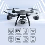 4DRC V14 Drone with 1080P HD Camera Live Video 120°Wide-Angle Wifi Altitude Hold, 3D Flip 2 Batteries Black - Image 6