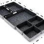 Welaxy Drawer organizers tray felt storage bin office Shallow Small Desk box Draw dividers stylish interior room decor 7-piece Back to School (Charcoal) - Image 2