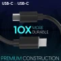 Braided USB C Type-C Fast Charging Data SYNC Charger Cable Cord 3FT - Premium Braided - 1 Pack Black - Image 5
