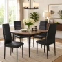 SESSLIFE Dining Chairs Set of 4, PU Leather Kitchen Chairs with Padded High Back for Kitchen Living Room Restaurant,Black(Only 4 Chairs) - Image 1