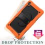 SEYMAC stock Case for Samsung Tab A7 10.4’’ T500/T505/T507 with Screen Protector for Kids Pen Holder [360 Rotate Hand Strap/Stand], Drop-Proof Case for Galaxy Tab A7 10.4 Inch (Black+Orange) - Image 3