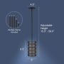 Linea di Liara Macchione Matte Black Pendant Light Fixtures Modern Pendant Lighting for Kitchen Island, Dining Room and Over Sink Lighting Hanging Fixture Industrial Mini Pendant Light, UL Listed - Brushed Steel, Medium - Image 3