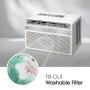 LG - 150 Sq. Ft. 5,000 BTU Window Air Conditioner - White - Image 3