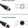 67FT Backup Camera Wire,Car Video Systems,Shock Extension,4Pin Aviation Video Extension Cable CCTV Rear View Camera(67FT/20m) - Image 3