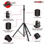 5 Core Speaker Stand Tripod Tall Adjustable Heavy Duty DJ Light Floor Stands 35mm PA Pole Mount - Image 6
