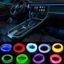 Car Interior Lighting Decorative Led Lights EL Wiring Neon Strip Auto Flexible Ambient Light USB Party Atmosphere Lamp Accessory - Image 2