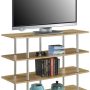 Convenience Concepts Designs2Go No Tools XL Highboy 4-Tier TV Stand 47.25" - Entertainment Center for TVs up to 55 Inches, Modern TV Console with Shelves for Living Room, Family Room, Light Oak - Image 3