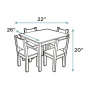 Humble Crew Inspire Toddler Wood Table and 4 Chairs Set, Grey/White - Image 6