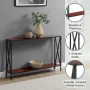 Tucson 9 in. Black/Cherry Rectangle Wood Console Table - Image 5