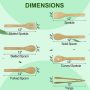 Spurtle Kitchen Tools Set Spatula Cooking Utensils 7 Piece Bamboo Wooden Set NEW - Image 4