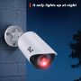 BNT Dummy Fake Camera, Surveillance Security CCTV Dome Camera, with One LED Light, Security Alarm Sticker Label (TC-W2), Security Camera Suitable for Indoor/Outdoor (2 Pack, White) - Image 4