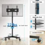 PERLESMITH 23"- 60" Mobile TV Stands with Mount on Wheels, Holds up to 88 lbs, PSTVMC10 - Image 3