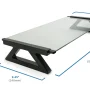 Mount-It! Glass Monitor Riser | Fits 13"-27" Screens 20LBS Capacity | 3 USB Hub Ports - Image 3