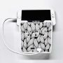 Glamsockets Decorative Wall Mount Surge Protector with 3 Outlets, Dual USB Charging Ports and Phone Holder - USB Charging Center/Multi Function Wall Tap (Abstract Vines) - Image 2