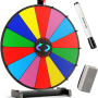 18 Inch Heavy Duty Spinning Prize Wheel - 14 Slots Color Tabletop Roulette Spin - Image 2