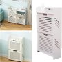 CNCEST Shoe Storage Cabinet Tipping Shoe Cabinet,White Shoe Rack Storage Organizer,Portable Shoe Rack Organizer,Cabinet for Heels,Slippers - Image 1
