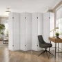 7 ft. White Do It Yourself Canvas 8-Panel Room Divider - Image 4
