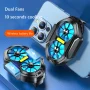 Dual Fan Rechargeable Mobile Phone Cooler for Android IOS PUBG Gaming Radiator Game Cooler Portable Cooling Fan with Blue Light - Image 2