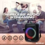 Risebass Portable Karaoke Machine with 2 Wireless Microphones - Bluetooth Rechargeable Speaker with USB/SD/TF Card Support, AUX-in, Voice Record, Tripod Screw Mount and Phone Slot - Image 6
