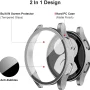 BRADCET 1/3Pack Screen Protector Hard Case for Samsung Galaxy Watch 4 40mm 44mm, Anti-Fog Tempered Glass Protective Film PC Bumper Face Watch Cover Set for Watch 4 for Women Men - Image 3