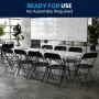 11-Piece Black Event/Training Folding Table Set with 10-Folding Chairs - Image 3
