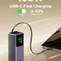 UGREEN - Nexode 165W 20,000mAh Power Bank with Retractable Cable, 3-Port Portable Charger for Laptops, Tablets, Cell Phones - Black - Image 2