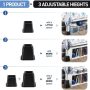 Bed Risers or Furniture Riser Adjustable and lifts in Heights of 8, 5 or 3 Inche - Image 4