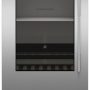 Fisher & Paykel - 24" Integrated Wine Cellar or Beverage Refrigerator Glass Framed Door Panel, Left Hinge - Stainless Steel - Image 1