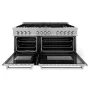 ZLINE - 60 in. Wide 8 Burner Legacy Dual Fuel Freestanding Range - Satin Stainless Steel - Image 4
