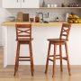 Swivel 30-Inch Bar Height Stool Set of 2 with Footrest - Image 2