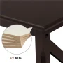 Renwick Modern X Design Wood End Table with Storage Shelf for Living Room, Espresso - Image 4