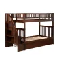Woodland Staircase Bunk Bed Twin over Twin with Twin Size Urban Trundle Bed in Walnut - Image 6