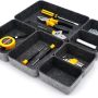 Welaxy Drawer organizers tray felt storage bin office Shallow Small Desk box Draw dividers stylish interior room decor 7-piece Back to School (Charcoal) - Image 5