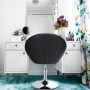 1 Piece Adjustable Modern Swivel Round Tufted Chair - Image 5