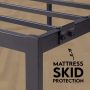 Golden Gate Beds Metal Platform Bed Frame with Headboard, Heavy Duty Steel Slats, No Box Spring Required, Noise-Free, Easy Assembly, Minimalist Design with Under-Bed Storage - Twin size, Black Finish - Image 6