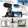 OIEXI 4K Camcorder Vlogging Camera for Youtube Ultra HD 4K 48MP Video Camera with Microphone & Remote Control Wifi Digital Camera 3.0" IPS Touch Flip Screen IR Night Vision 2 Batteries - Image 4