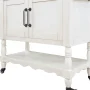 The Pioneer Woman Two-Tone Kitchen Cart Made With Solid Wood Frame, White - Image 6