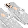 Apple iPhone 11 Pro Max 6.5inch Case Silver Glitter Ring Kickstand Clear Shock Proof Protective Phone Case - Image 4