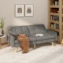 Nazeer 70.9" Futon Loveseat Sofa, Reclining Linen Sofa Bed - Image 4