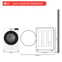 LG - 7.4 Cu. Ft. Stackable Smart Electric Dryer with Steam and AI Sensor Dry - Alpine White - Image 4
