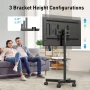 PERLESMITH 23"- 60" Mobile TV Stands with Mount on Wheels, Holds up to 88 lbs, PSTVMC10 - Image 4