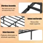 PAPROOS Queen Bed Frame with Headboard and Footboard, Metal Platform Bed with Under Bed Storage, No Box Spring Needed, Noise Free, Black - Image 5