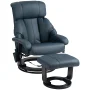 HOMCOM Silla de Masaje Recliner con Taburete, Giro de 360° Recliner, Negro - Image 2