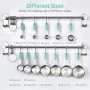 U-Taste 18/8 Stainless Steel Measuring Cups and Spoons Set: 12-Piece Metal Stacking Measure Set for Baking Cooking with Strengthened Welds (Aqua Sky) - Image 2
