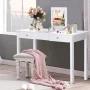 Costway Vanity Table Dressing Table Flip Top Desk Furniture White - Image 4