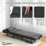 Gray Folding 6 Position Convertible Sleeper Bed Armchair Lounge Couch with Pillow - Image 6