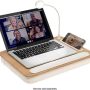 LapGear - Sidekick Pro Lap Desk with LED Conference Light - White Oak Woodgrain - Image 1