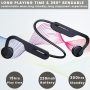 Waterproof Bone Conduction Headphones, IPX8 Waterproof 32GB Swimming MP3 Player Headphones Wireless Bluetooth 5.3 Open-ear Headphones with Mic for Swimming Skiing Cycling Driving Gym Workout(Black) - Image 5